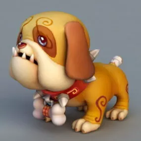 Cute Cartoon Dog 3d model