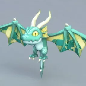 Cute Cartoon Dragon 3d model