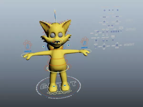 Cartoon Fox Rigged 3d model