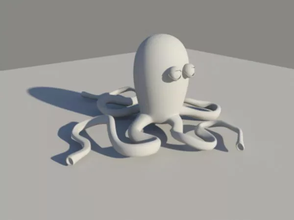 Cartoon Octopus Gosh 3d model