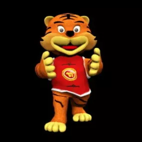 Cute Cartoon Tiger 3d model