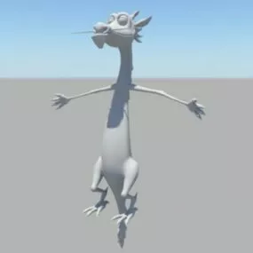 Cute Chinese Dragon Rig 3d model