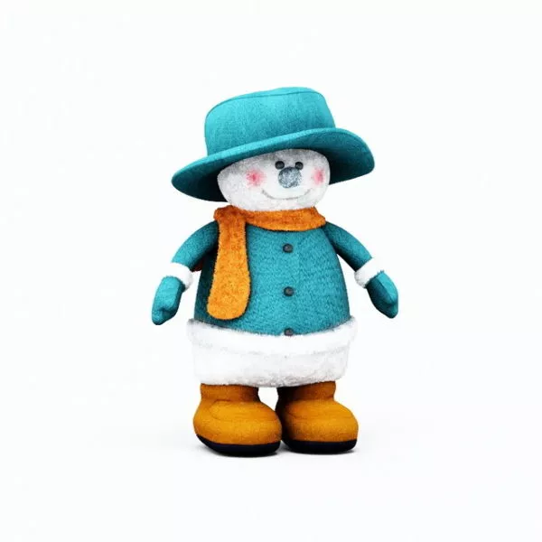Snowman Character Decoration 3d model