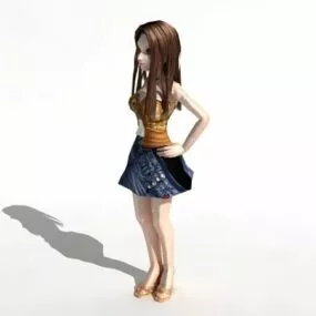 Cute Fashion Girl 3d model