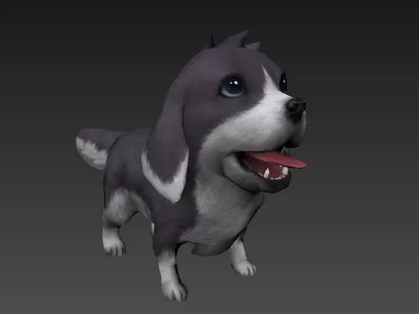 Cute Little Puppy Dog 3d model Cute Little Puppy Dog 3d model