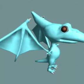 Cute Pterosaur Rig 3d model
