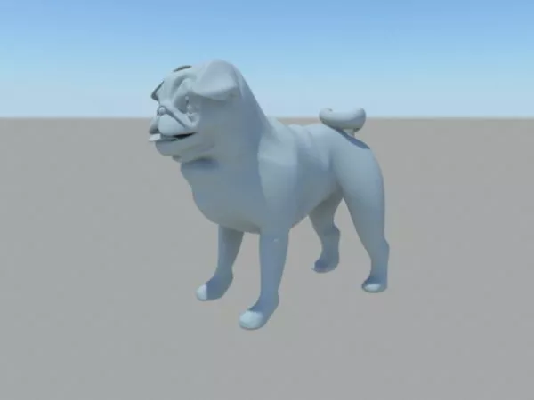 Cute Pug 3d model Cute Pug 3d model