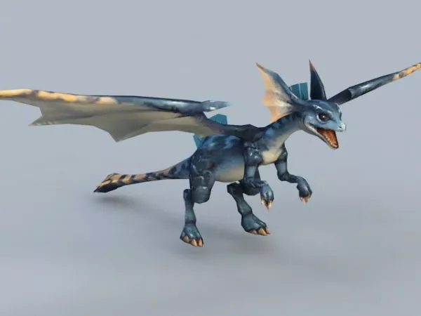 Cute Tiny Dragon 3d model Cute Tiny Dragon 3d model