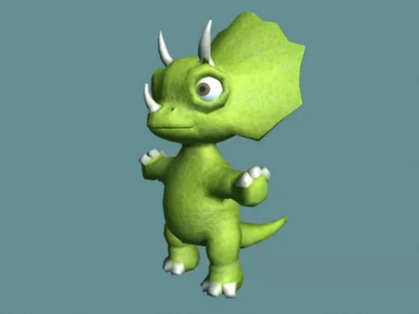 Cute Triceratops Cartoon Rig 3d model Cute Triceratops Cartoon Rig 3d model
