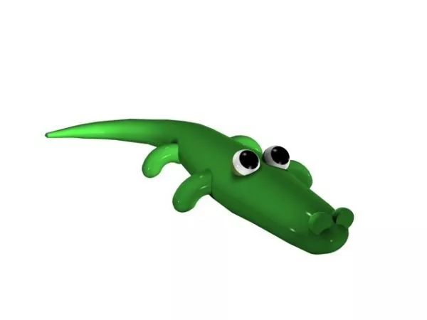 Alligator With Rigged 3d model