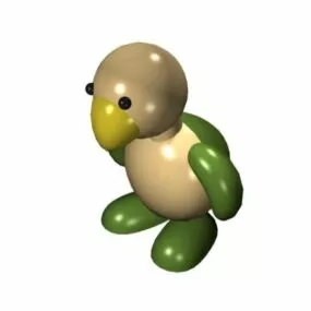 Cute Cartoon Animal Toy 3d model