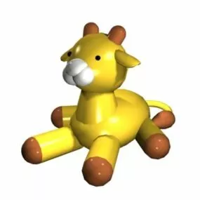 Cute Cartoon Cattle Toy 3d model
