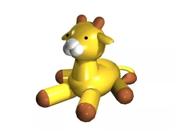 Cute Cartoon Cattle Toy 3d model Cute Cartoon Cattle Toy 3d model