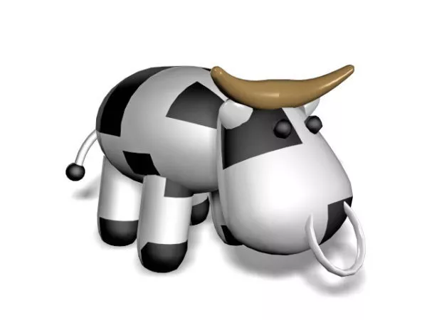 Cute Cartoon Cow Toy 3d model Cute Cartoon Cow Toy 3d model
