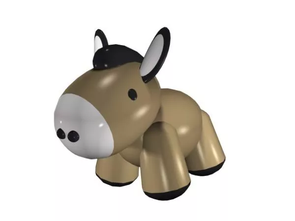 Cute Cartoon Donkey Toy 3d model Cute Cartoon Donkey Toy 3d model