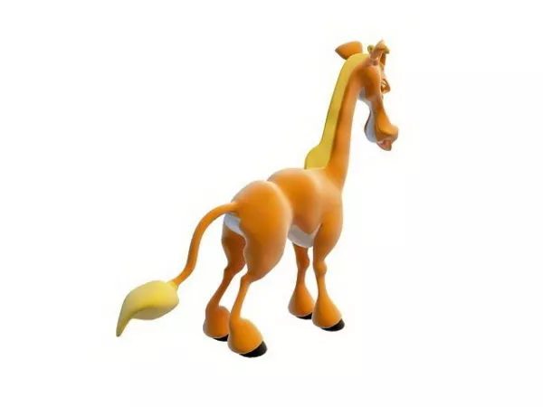 White Horse Animal Sculpture 3d model