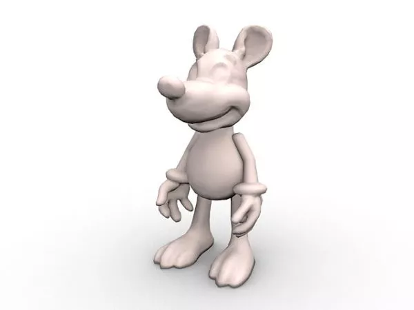 Silver Pc Mouse 3d model