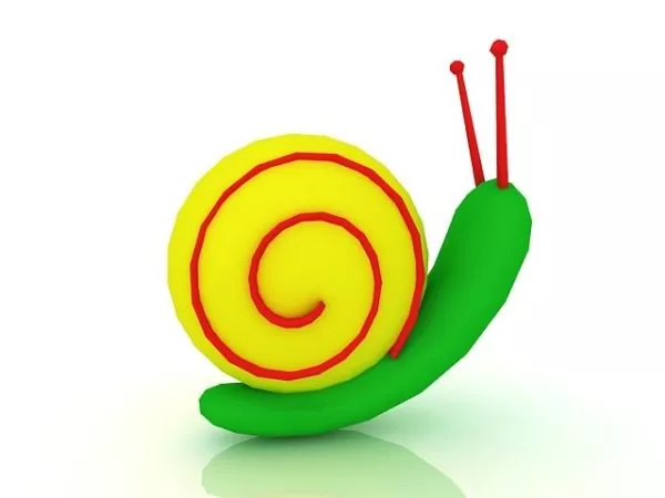 Cute Snail Robot Character 3d model