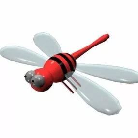 Cute Dragonfly Toy 3d model