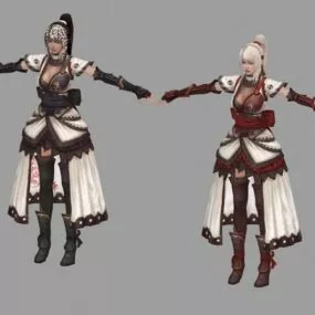 Cute Fantasy Girl 3d model