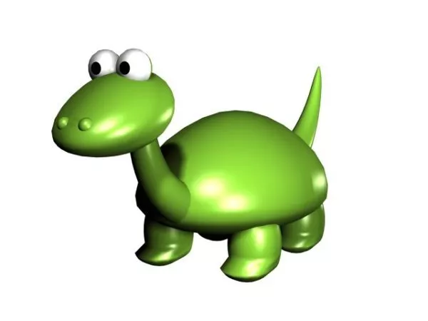 Cute Green Dinosaur Toy 3d model Cute Green Dinosaur Toy 3d model