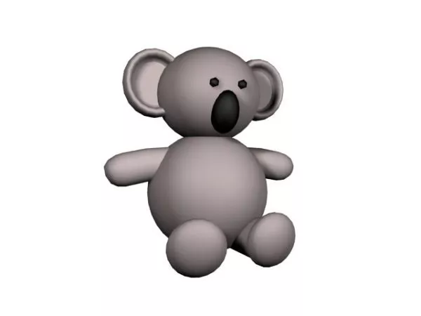 Cute Grizzly Bear Toy 3d model Cute Grizzly Bear Toy 3d model