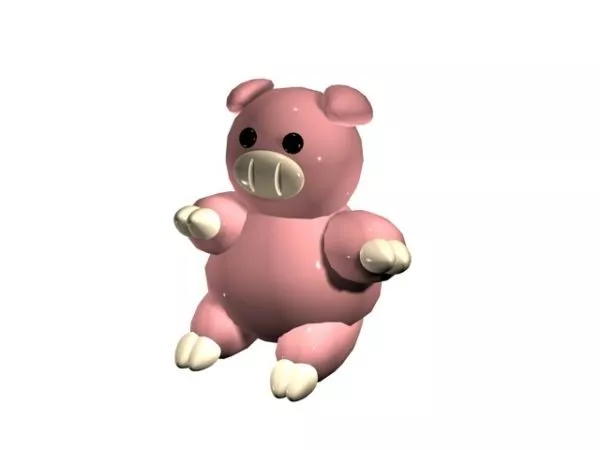 Cute Pig Low Poly 3d model