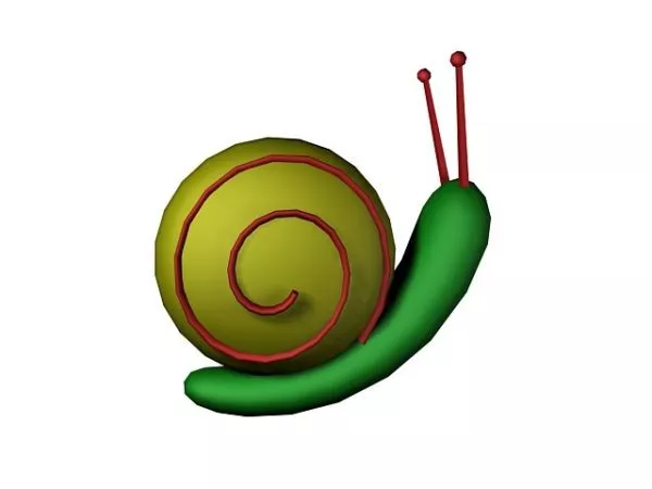 Cute Snail Cartoon Toy 3d model Cute Snail Cartoon Toy 3d model