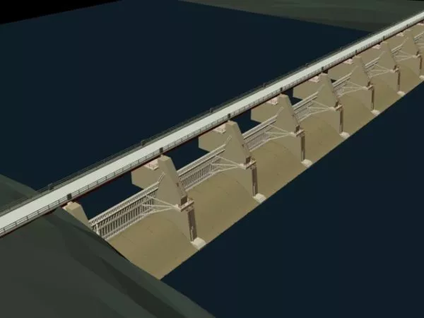 Dam Bridge 3d model Dam Bridge 3d model
