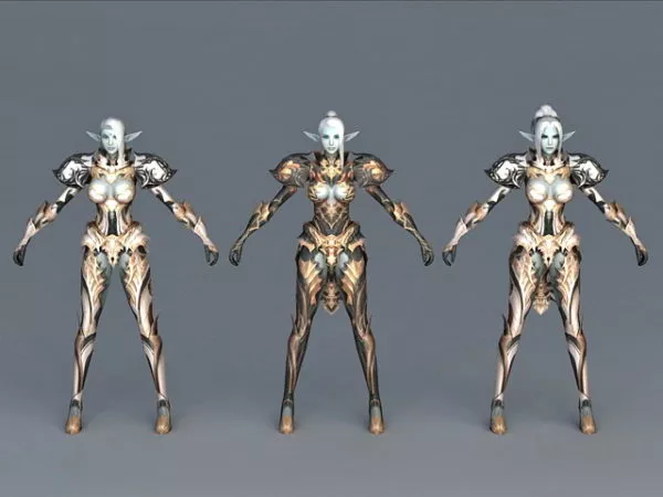 Dark Elf Armor Set Free 3d Model - .Max, .Vray - Open3dModel