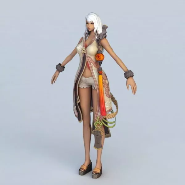 Dark Sorceress Female Character 3d model Dark Sorceress Female Character 3d model