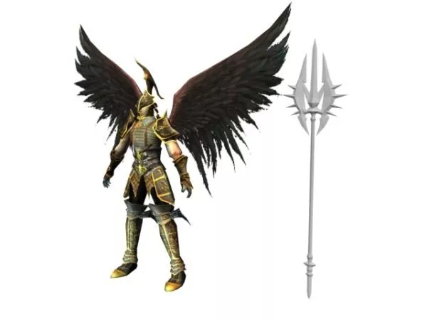Dark Archangel Warrior Character 3d model Dark Archangel Warrior Character 3d model