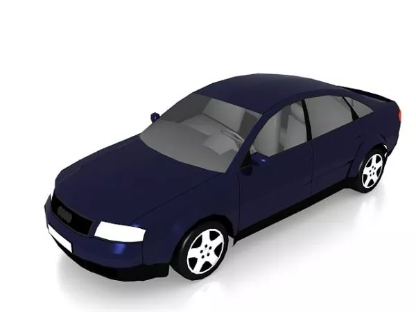 Old Car Sedan Car 3d model