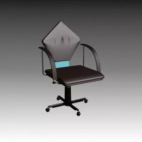 Dark Brown Swivel Chair 3d model