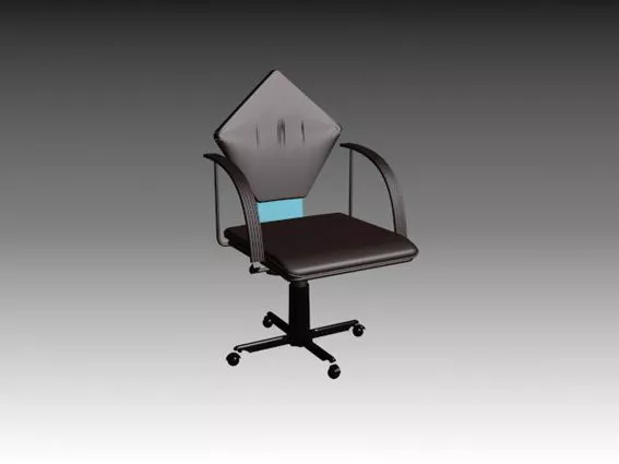Dark Brown Swivel Chair 3d model Dark Brown Swivel Chair 3d model