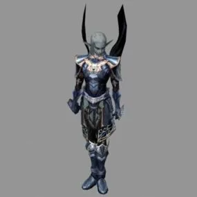 Dark Elf Warrior Character 3d model