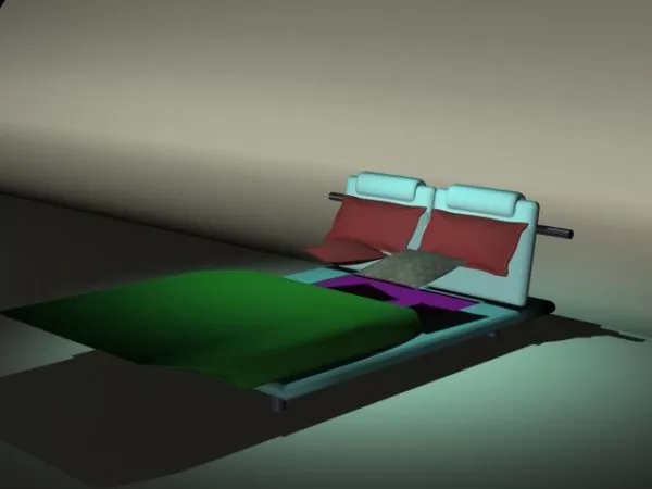 Day Bed With Headboard 3d model Day Bed With Headboard 3d model