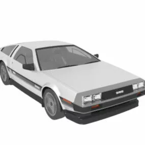 Sports Car Delorean Dmc Coupe 3d model