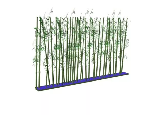 Fence Bamboo Material 3d model
