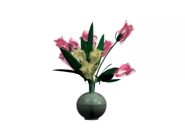 Decorative Flowers And Vase 3d model Decorative Flowers And Vase 3d model