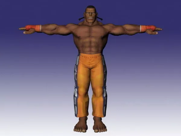 Dee Jay In Super Street Fighter 3d model Dee Jay In Super Street Fighter 3d model