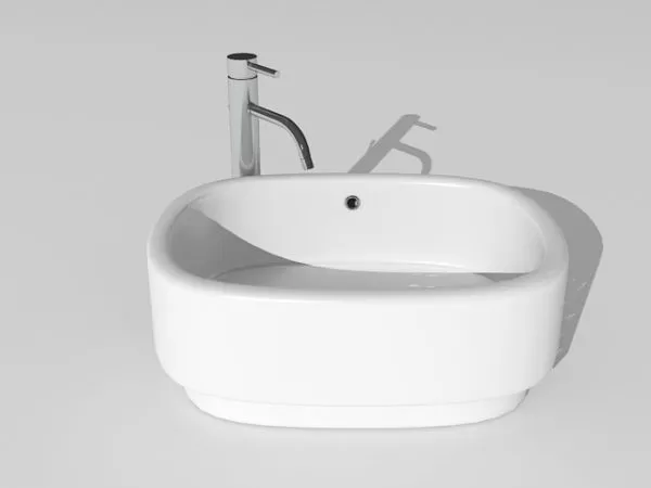Stone Kitchen Sink 3d model