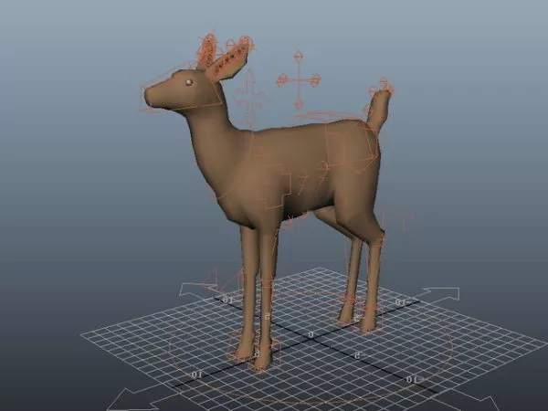 Animated Elk Rig With Rig 3d model