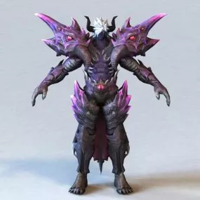Demon Warrior Animated Rigged 3d model