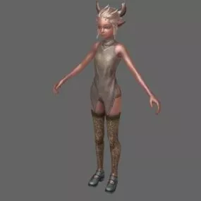 Character Demon Bud Girl 3d model