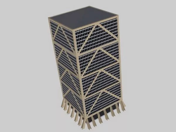Department Store Building 3d model Department Store Building 3d model