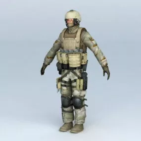 Desert Soldier 3d model