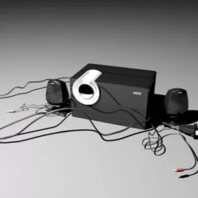 Desktop Computer Speakers 3d model