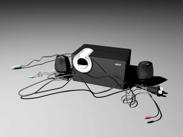 Desktop Computer Speakers 3d model Desktop Computer Speakers 3d model