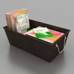 Desktop Book Storage 3d model